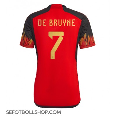Billiga Belgien Kevin De Bruyne #7 Hemma fotbollskläder VM 2022 Kortärmad